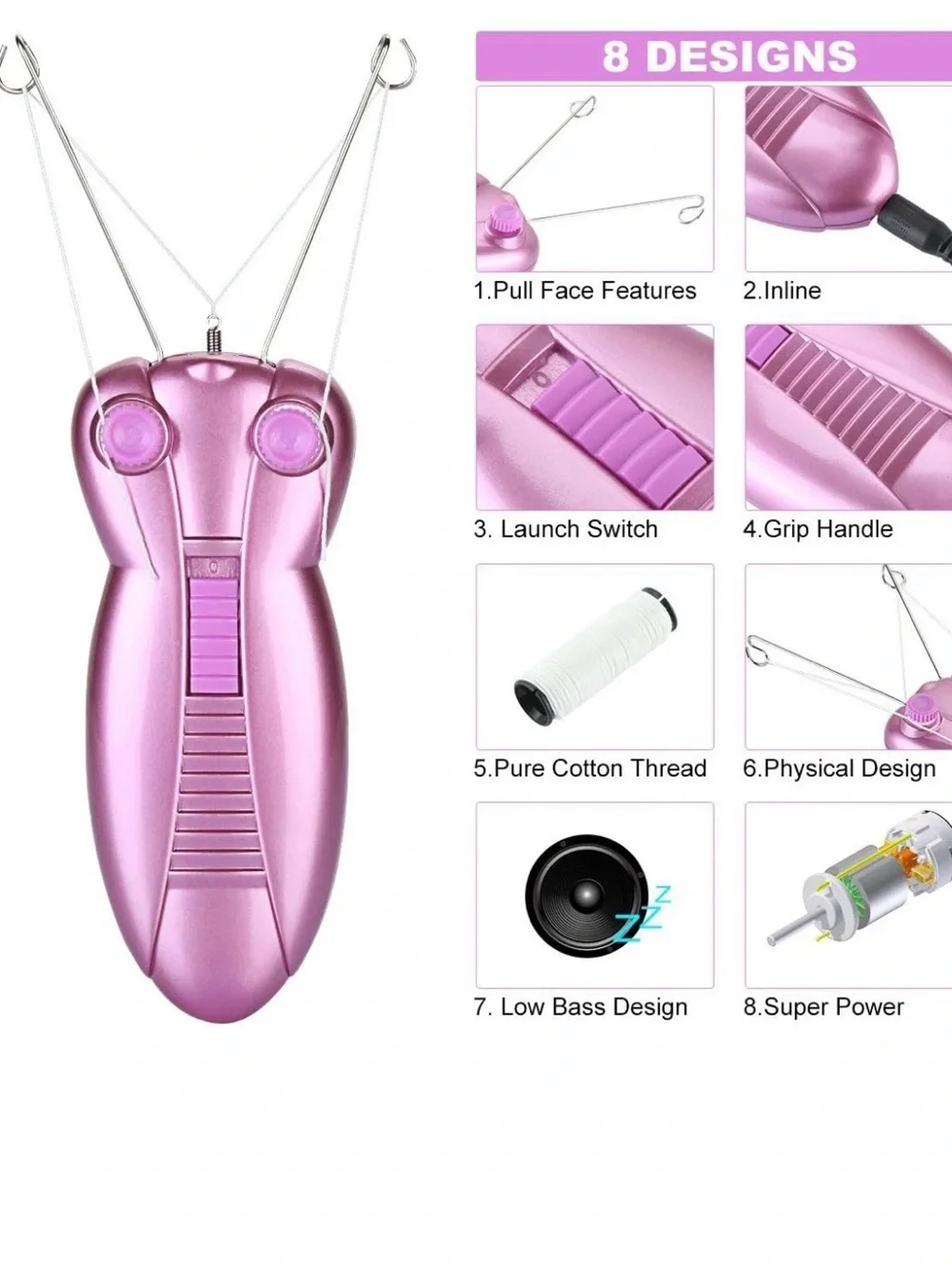 Ladies facial hair remover epilator facial threading